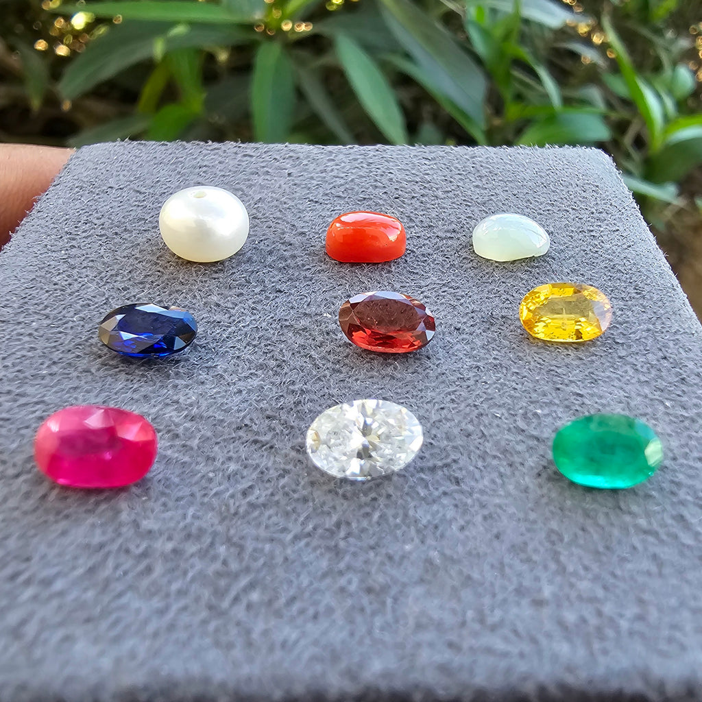 Buy Natural Navratna Stones Set for Protection and Wealth