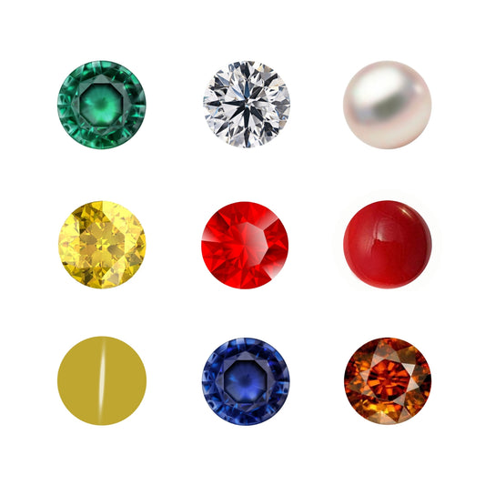 Original Natural Navratna Set Stones Buy Online for Personalised Jewellery