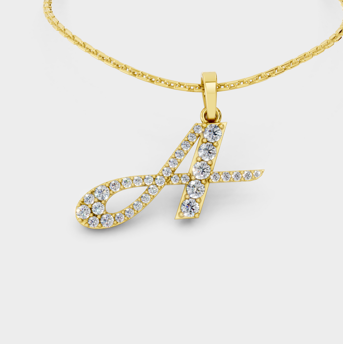 Necklace With An A Initial (Gold)