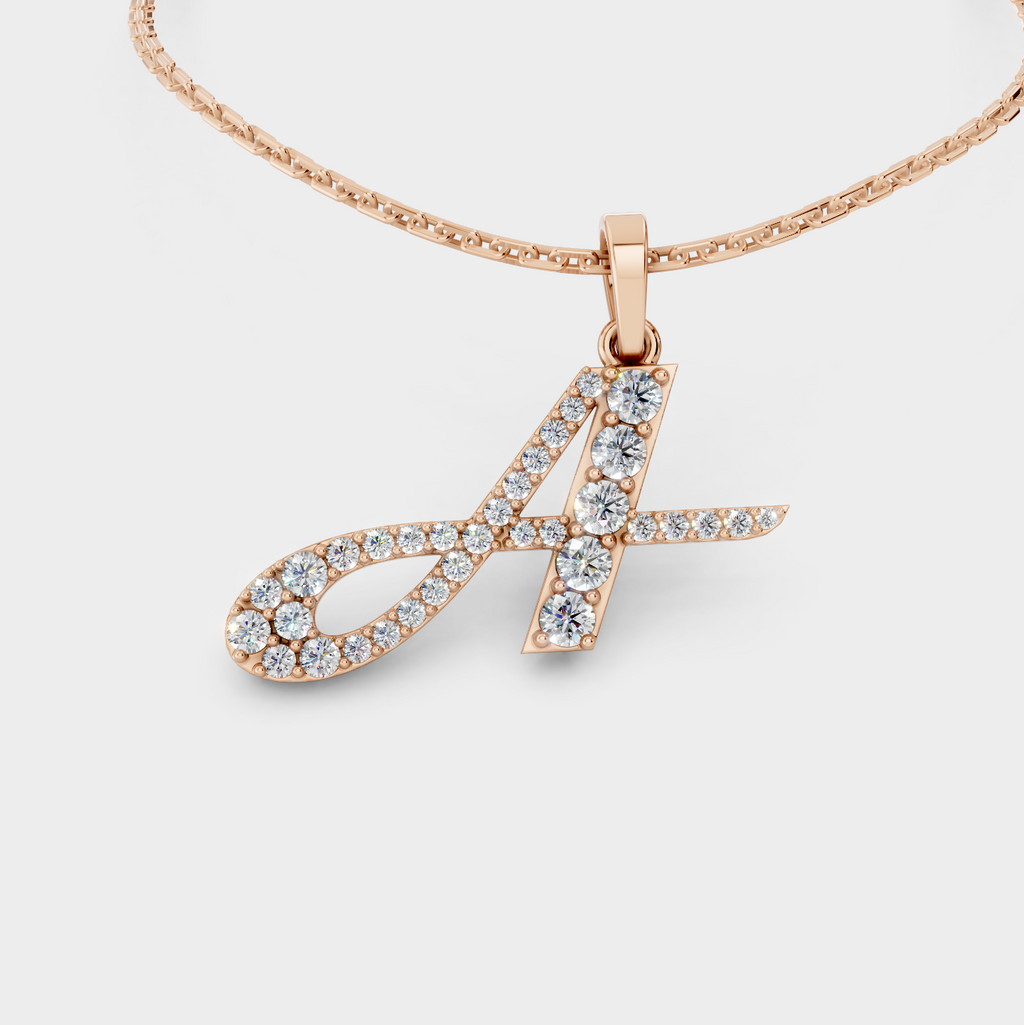 Necklace With An A Initial (Gold)