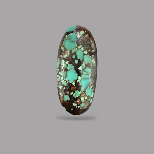 Nishapuri Feroza (Turquoise) Oval Cabochon 10.77 Carats  21.42 x 9.59 x 5.80 mm From Iran