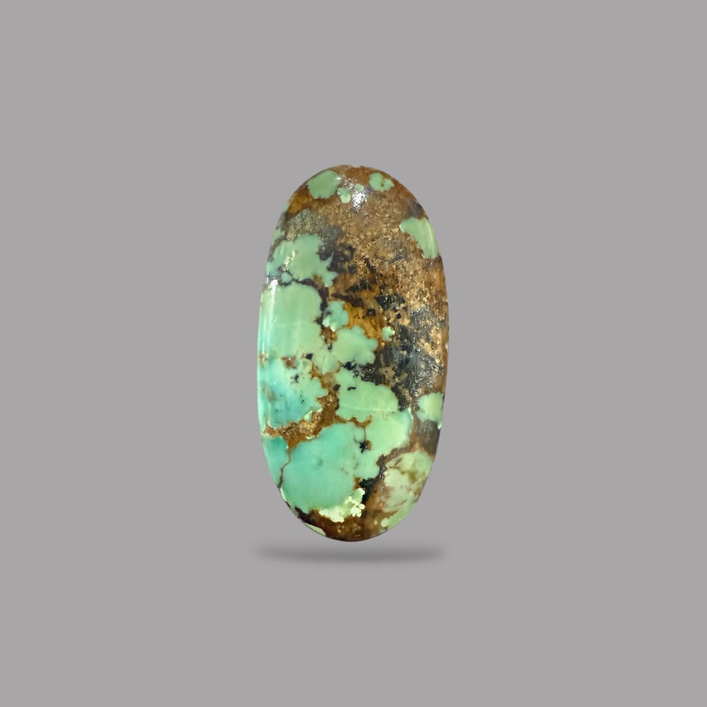 Nishapuri Feroza (Turquoise) Oval Cabochon 11.92 Carats  22.28 x 11.05 x 6.50 mm From Iran