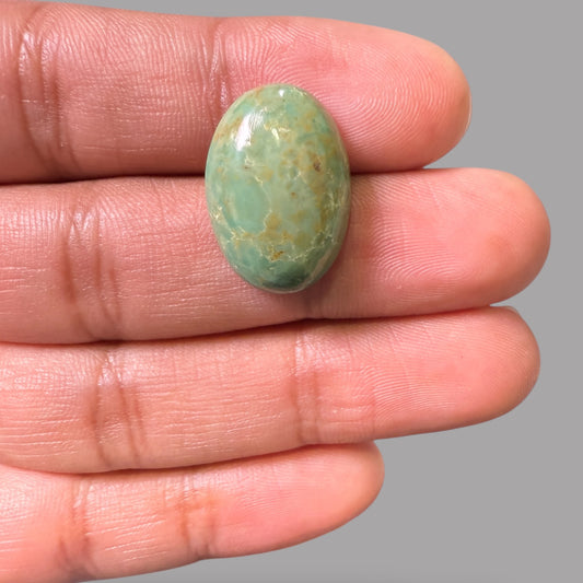 Nishapuri Feroza (Turquoise) Oval Cabochon 14.87 Carats  21.45 x 15.28 x 7.33 mm From Iran