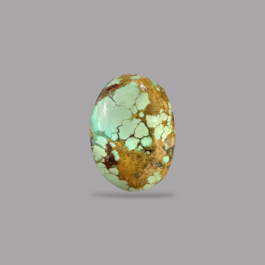 Nishapuri Feroza (Turquoise) Oval Cabochon 3.33 Carats  11.22 x 8.22 x 7.80 mm  From Iran