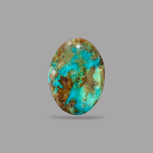 Nishapuri Feroza (Turquoise) Oval Cabochon 34.53 Carats  30.41 x 22.69 x 7.16 mm From Iran