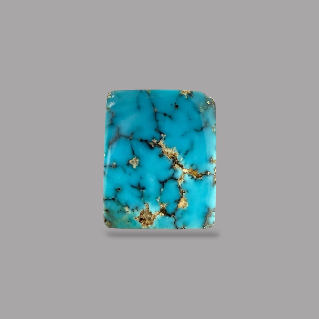 Nishapuri Feroza (Turquoise) Rectangle Cabochon 4.09 Carats & 13.21 x 10.65 x 3.52 mm Size From Iran