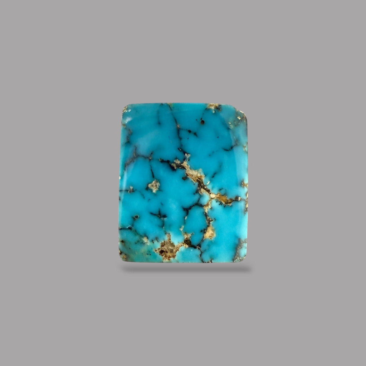 Nishapuri Feroza (Turquoise) Rectangle Cabochon 4.09 Carats & 13.21 x 10.65 x 3.52 mm Size From Iran