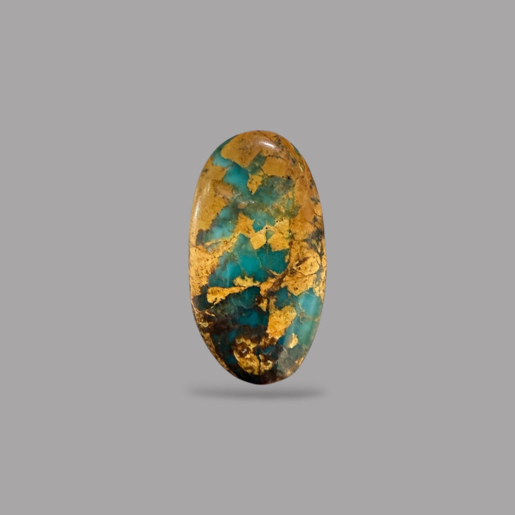 Nishapuri Feroza (Turquoise) Oval Cabochon 4.23 Carats  16.47 x 8.90 x 3.91 mm From Iran