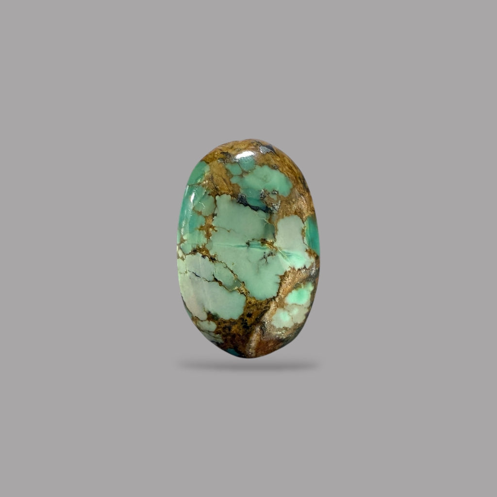 Nishapuri Feroza (Turquoise) Oval Cabochon 5.22 Carats  13.97 x 9.11 x 5.41 mm From Iran