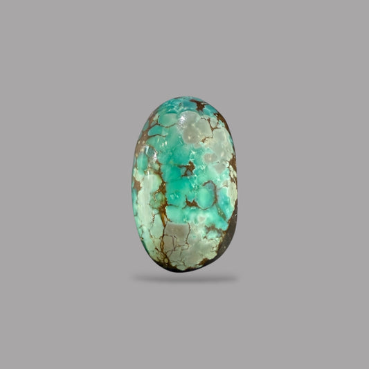 Nishapuri Feroza (Turquoise) Oval Cabochon 7.44 Carats  17.10 x 10.19 x 5.83 mm From Iran