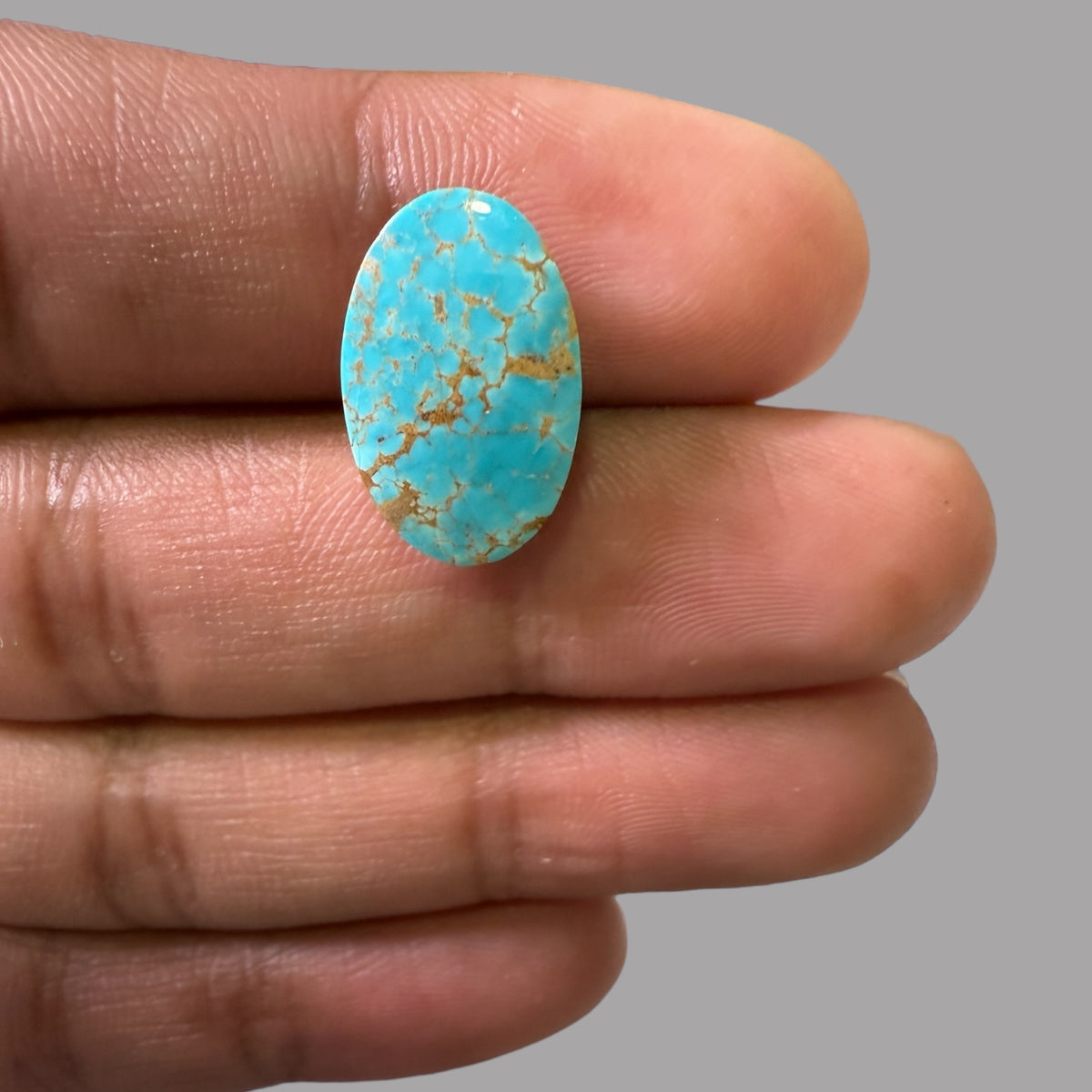 Nishapuri Feroza (Turquoise) Oval Cabochon 7.50 Carats 17.82 x 11.60 x 5.67 mm From Iran