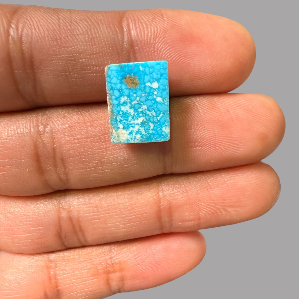 Nishapuri Feroza (Turquoise) Rectangle Cabochon 7.88 Carats  14.28 x 11.18 x 5.30 mm From Iran