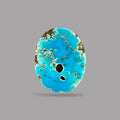 Nishapuri Feroza (Turquoise) Oval Cabochon 6.99 Carats  14.60 x 11.45 x 5.85 mm From Iran