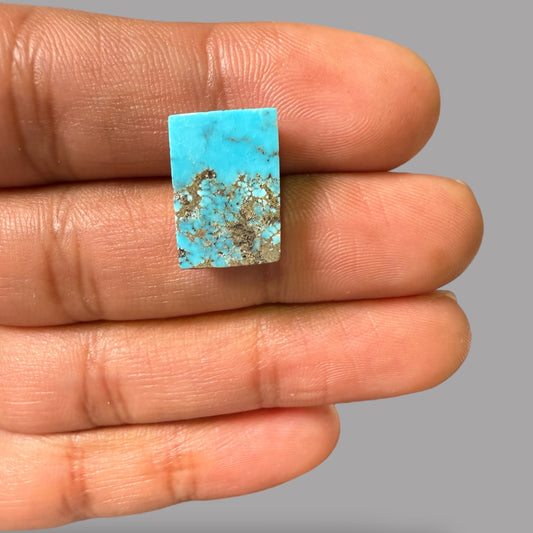 Nishapuri Feroza (Turquoise) Rectangle Cabochon 7.97 Carats & 16.35 x 11.39 x 4.60 mm From Iran