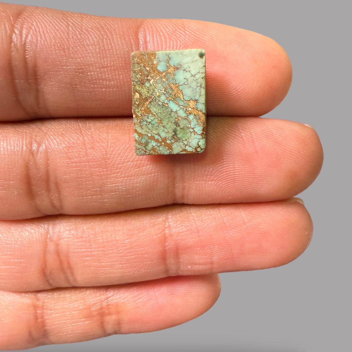 Nishapuri Feroza (Turquoise) Rectangle Cabochon 8.48 Carats & 16.63 x 11.84 x 5.25 mm From Iran