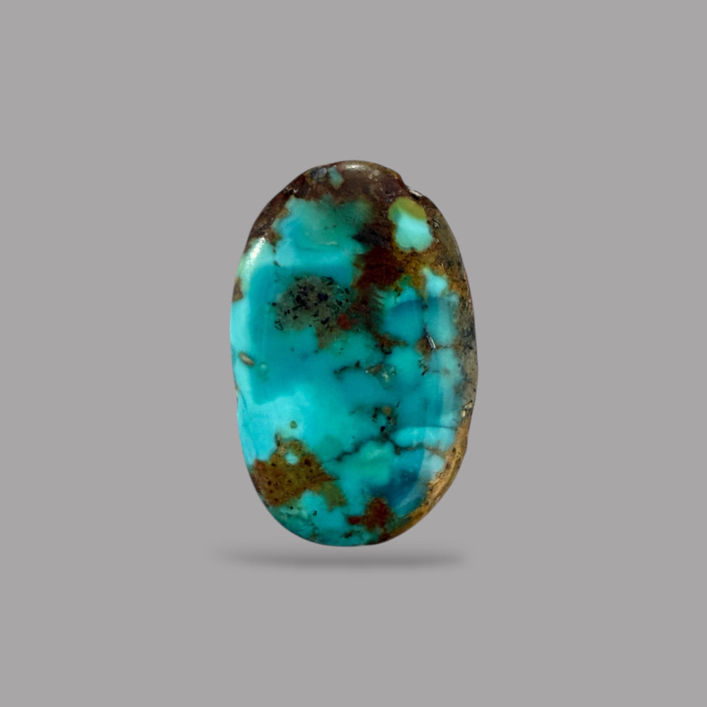 Nishapuri Feroza (Turquoise) Oval Cabochon 6.05 Carats  17.16 x 10.84 x 4.46 mm From Iran