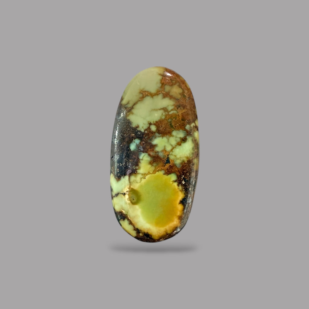 Nishapuri Feroza (Turquoise) Oval Cabochon 9.33 Carats  19.35 x 9.80 x 5.38 mm From Iran