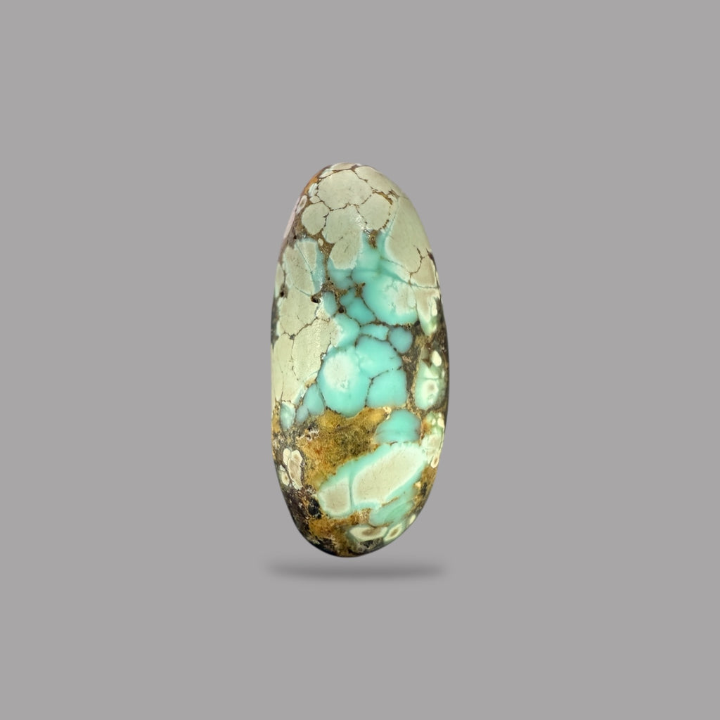Nishapuri Feroza (Turquoise) Oval Cabochon 9.38 Carats  24.03 x 11.04 x 6.54 mm From Iran