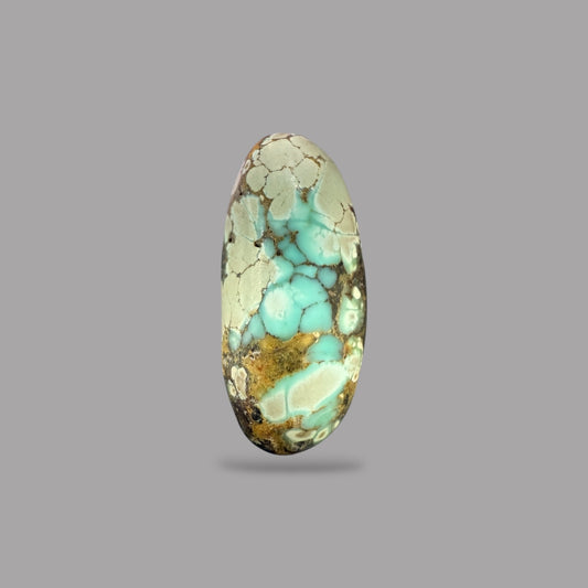 Nishapuri Feroza (Turquoise) Oval Cabochon 9.38 Carats  24.03 x 11.04 x 6.54 mm From Iran