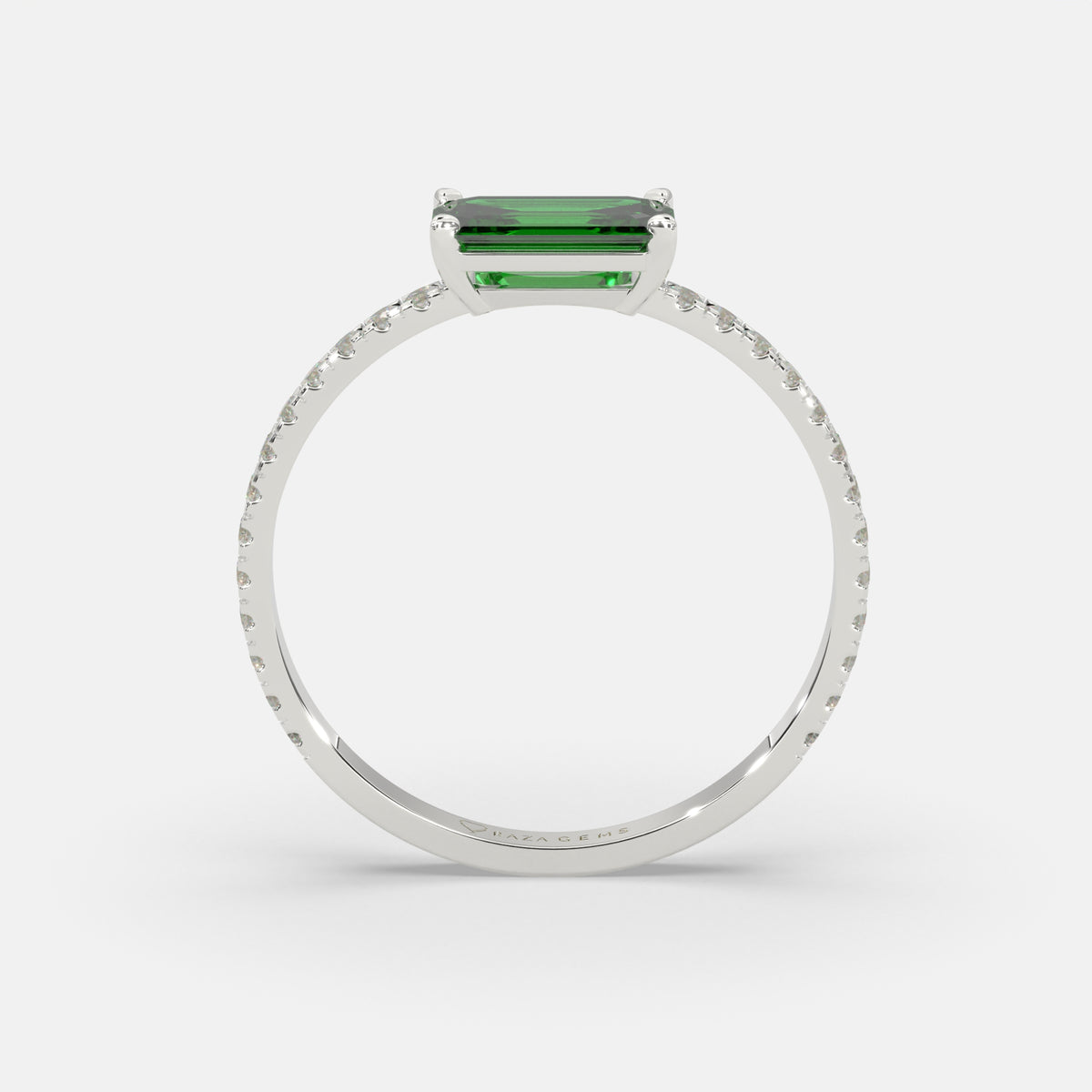 Noor Emerald Ring Silver
