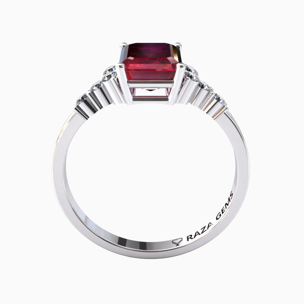 Nora Ruby Ring 18K White Gold
