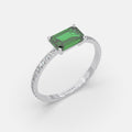 Nuha Emerald Ring 18k White Gold