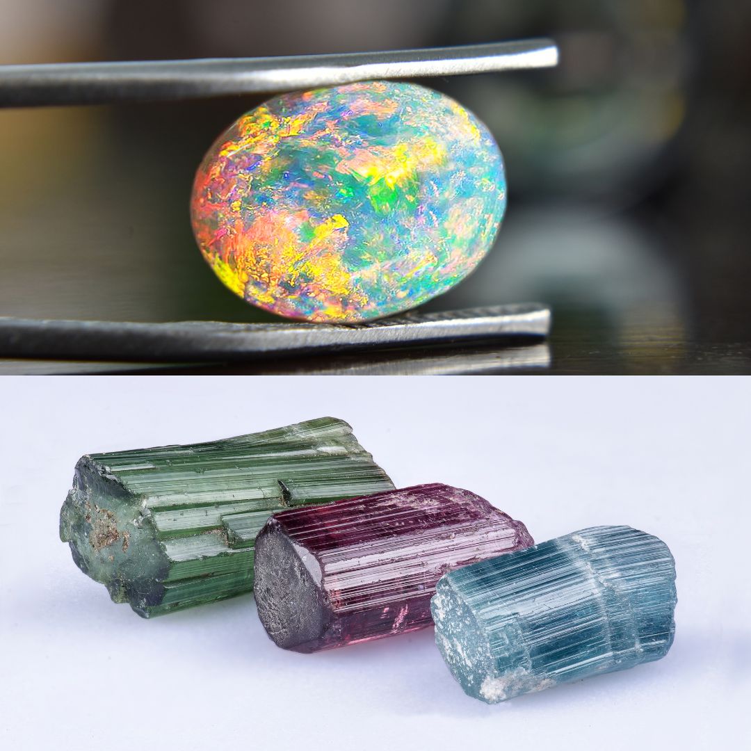 October birthstones Opal and Tourmaline – Raza Gems