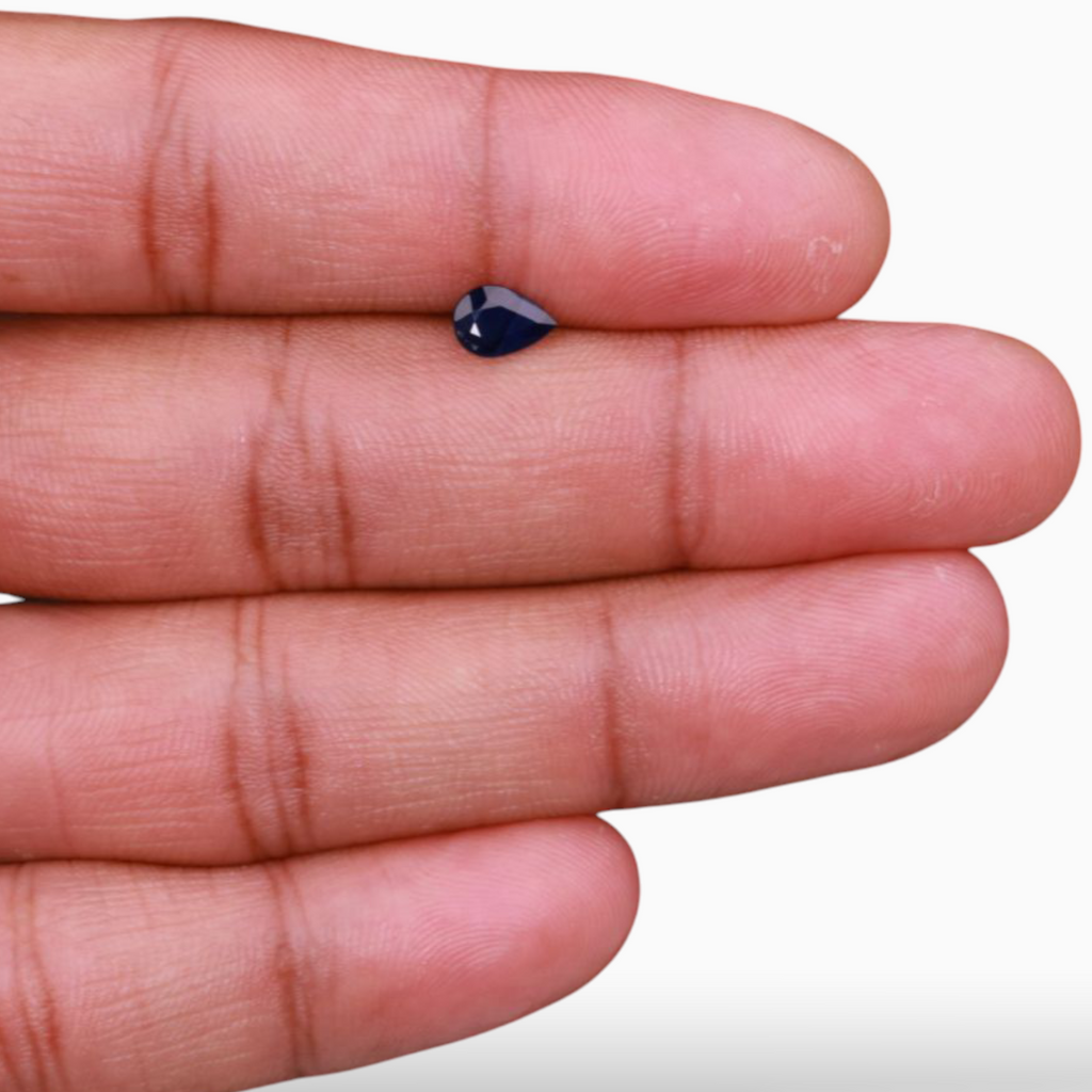 On Sale Blue Sapphire in Pear Shape 0.78 Carats 7x4.8mm Size