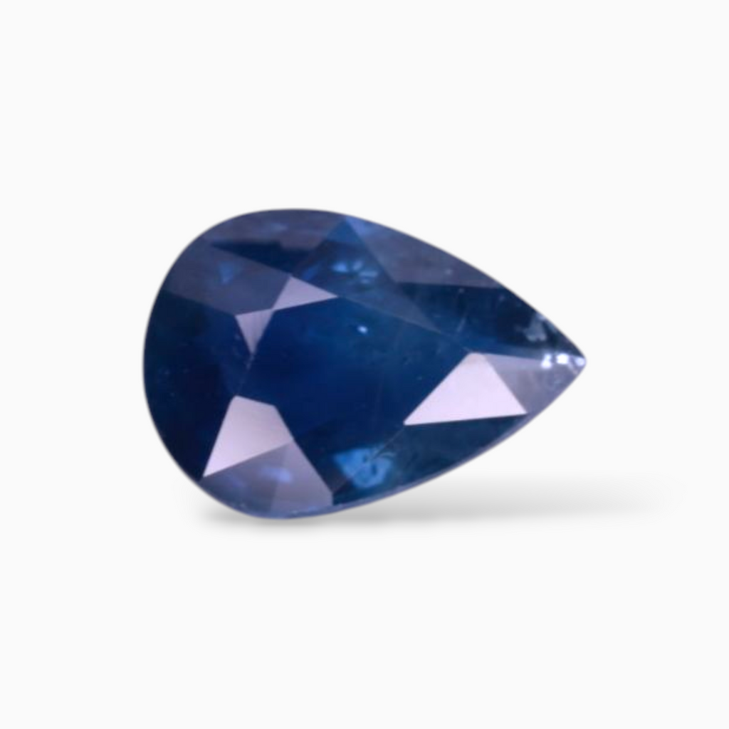 On Sale Blue Sapphire in Pear Shape 0.85 Carats 7x5mm Size