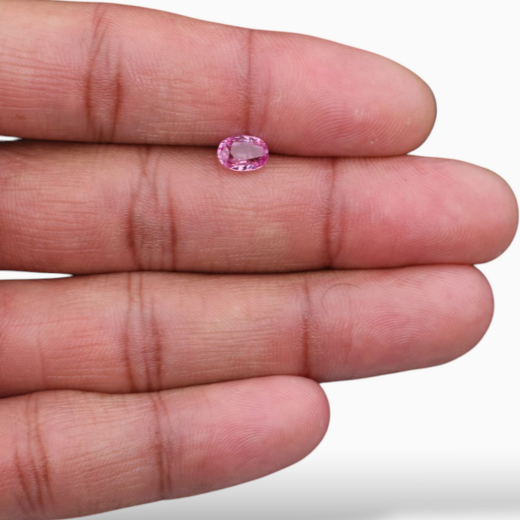 On Sale Natural Pink Sapphire Stone In Oval Shape 1.07 Carats & Size 7.2x5mm