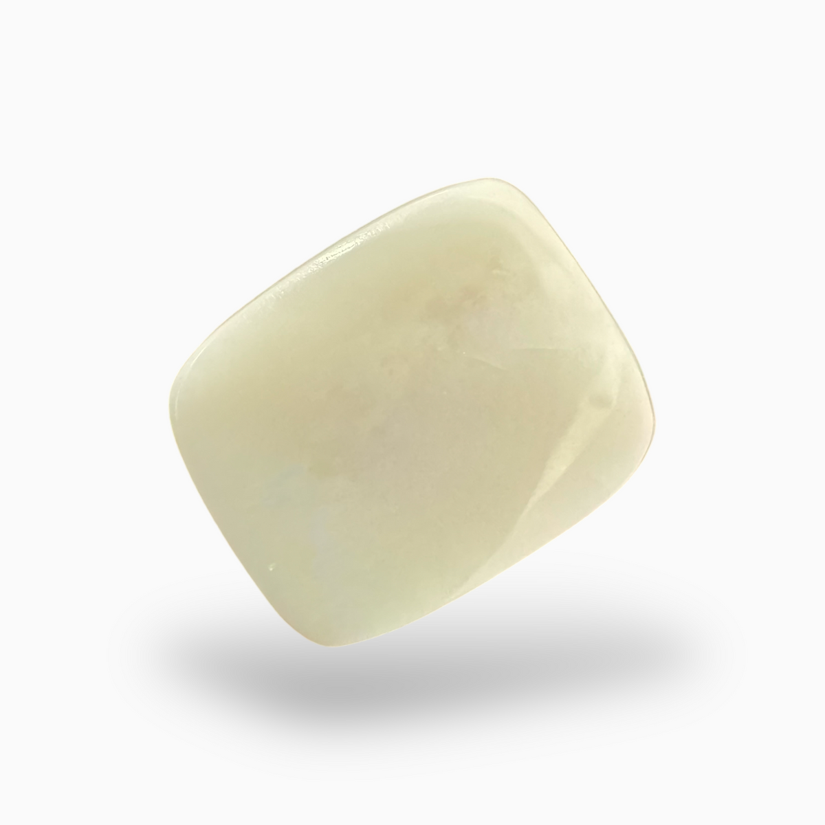 Natural Australian White Opal Stone 9.03 Carats Cushion Cabochon Shape Size 19X16mm