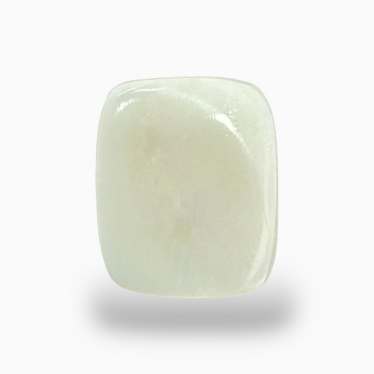 Natural Australian White Opal Stone 9.03 Carats Cushion Cabochon Shape Size 19X16mm