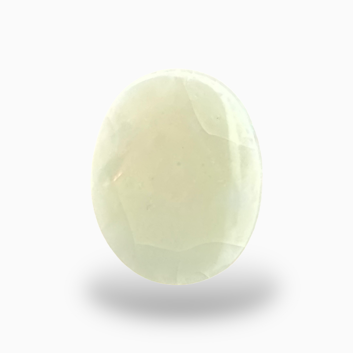 Natural Australian White Opal Stone 7.6 Carats Oval Cabochon Shape Size 18.5X15.5mm
