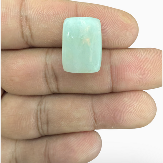 Natural Australian White Opal Stone 14.09  Carats Square Cabochon Shape Size 18X13mm