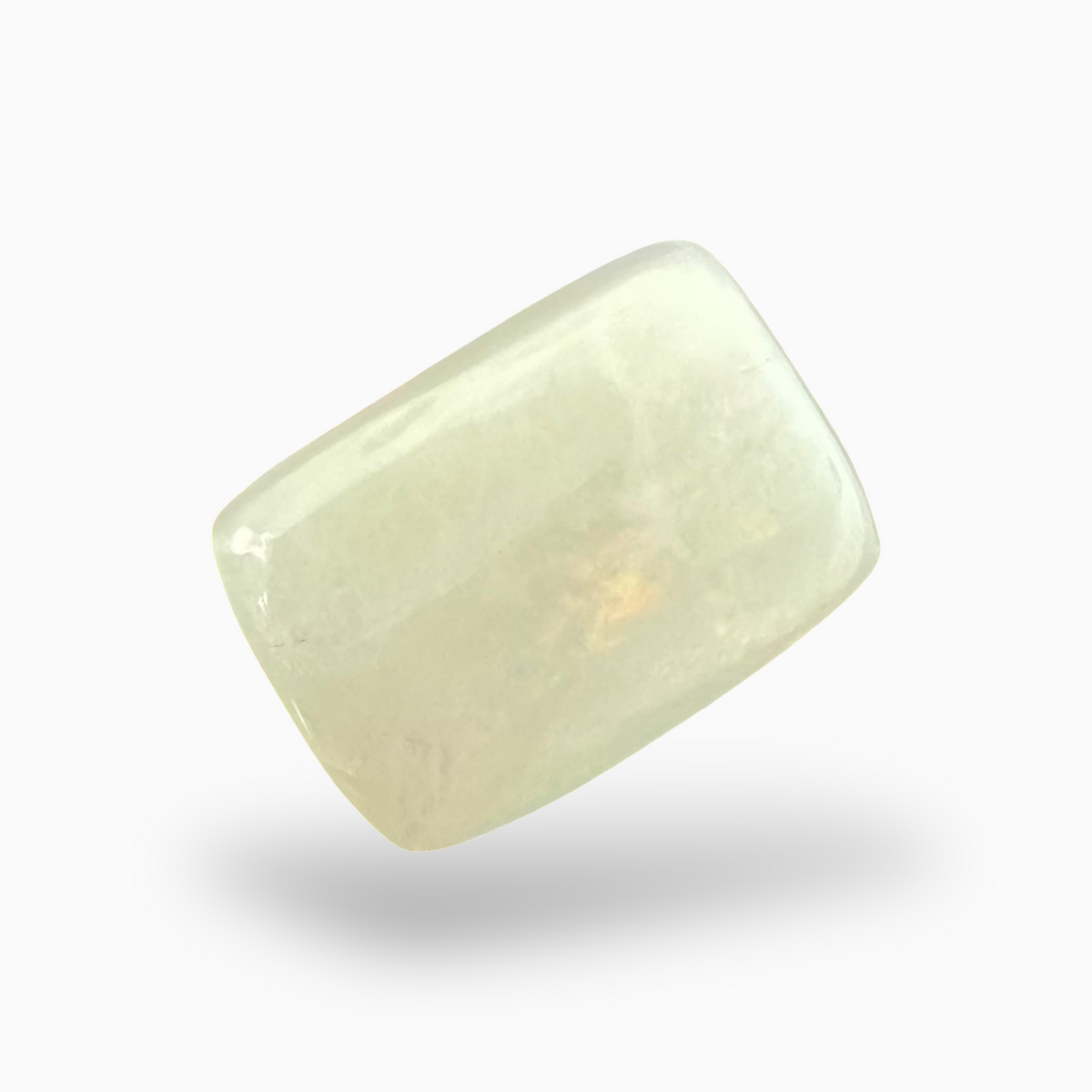 Natural Australian White Opal Stone 14.09  Carats Square Cabochon Shape Size 18X13mm