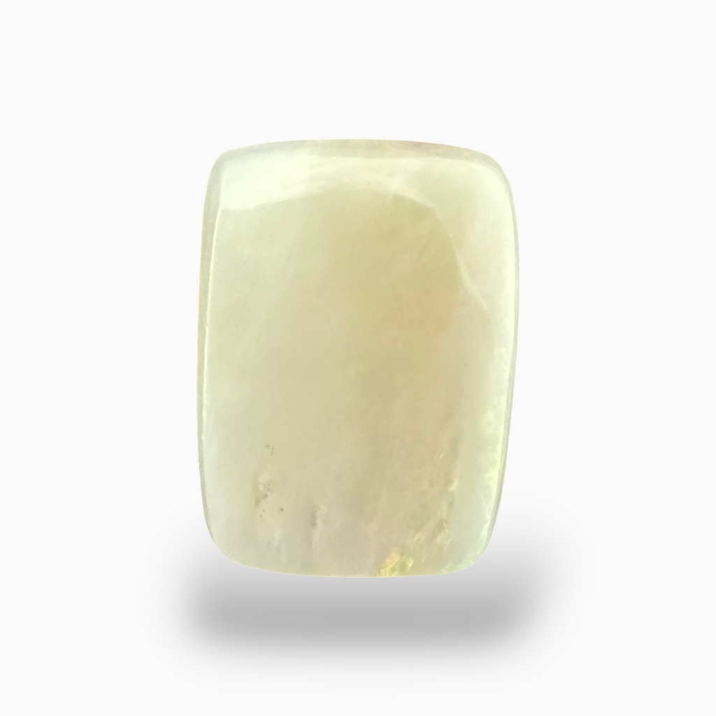 Natural Australian White Opal Stone 14.09  Carats Square Cabochon Shape Size 18X13mm
