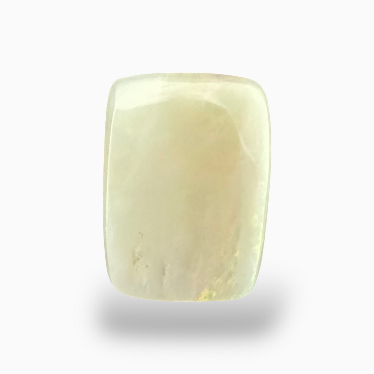 Natural Australian White Opal Stone 14.09  Carats Square Cabochon Shape Size 18X13mm