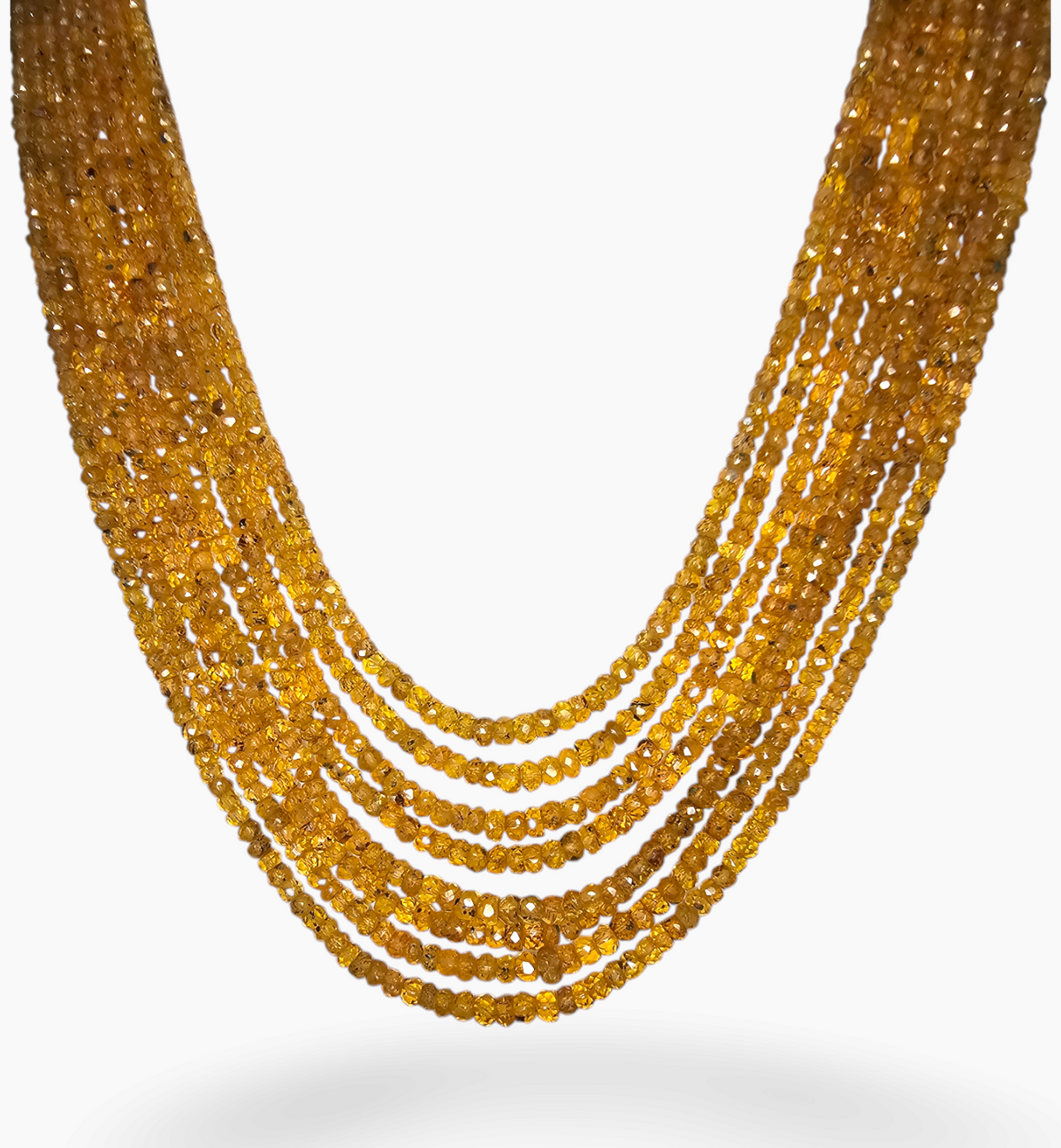 Orange Sapphire Gemstone Beads 463.45 Carats 2-5mm Round Shape