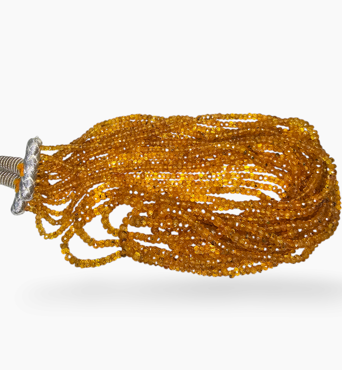 Orange Sapphire Gemstone Beads 463.45 Carats 2-5mm Round Shape