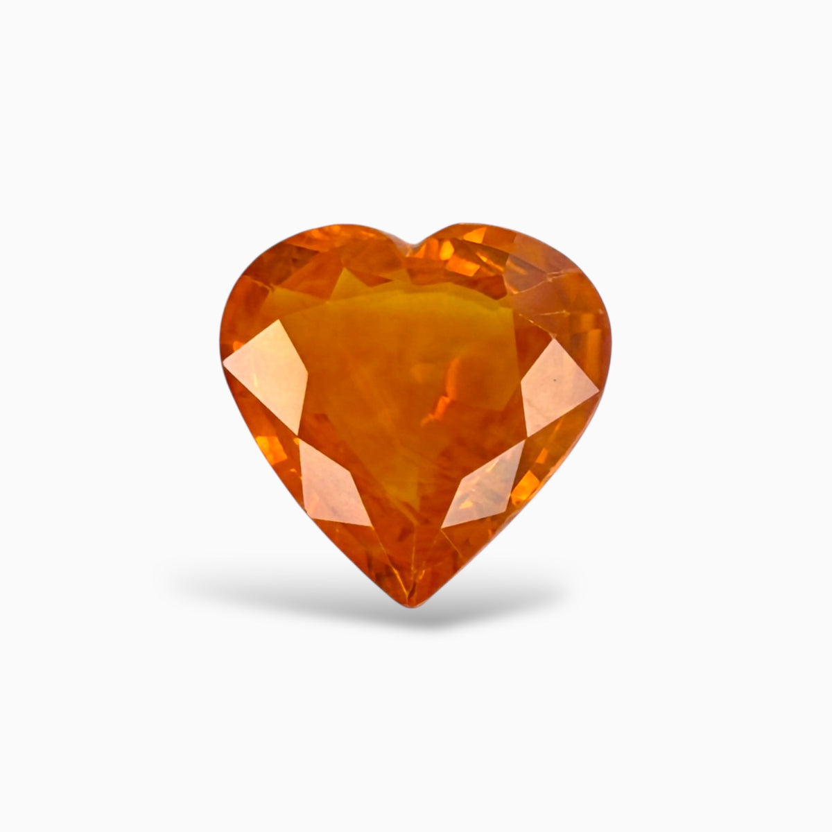 Orange Sapphire Heart Shape 3.56 Carats 10.22 x 10.41 x 4.39 mm