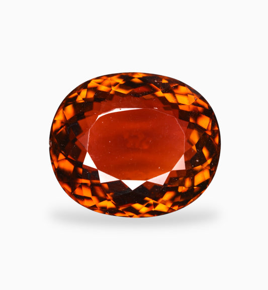 Dark Orange Tourmaline Oval Shape 15.49 Carats Size 17x14.6mm