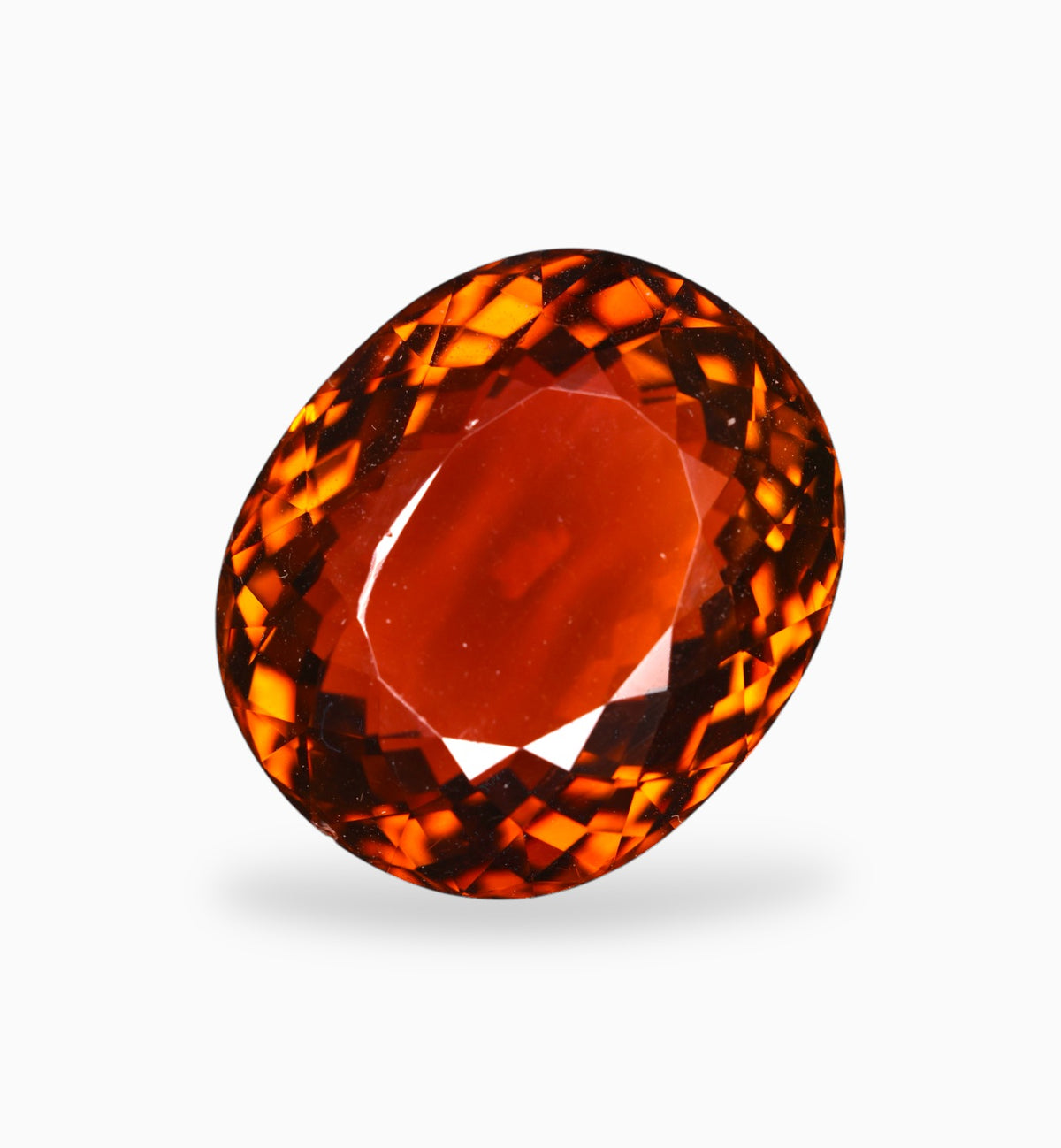 Dark Orange Tourmaline Oval Shape 15.49 Carats Size 17x14.6mm