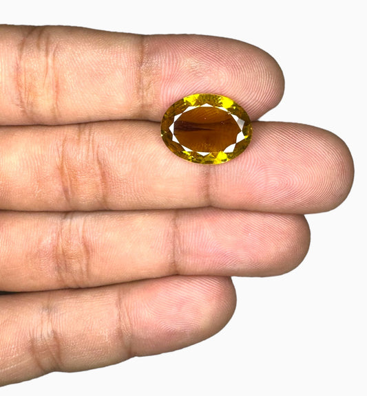 Brown Tourmaline Oval Shape 7.30 Carats Size 16.5x12.8mm