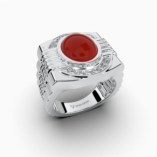 Original Aqeeq Stone Ring for Men & Women - Autumn