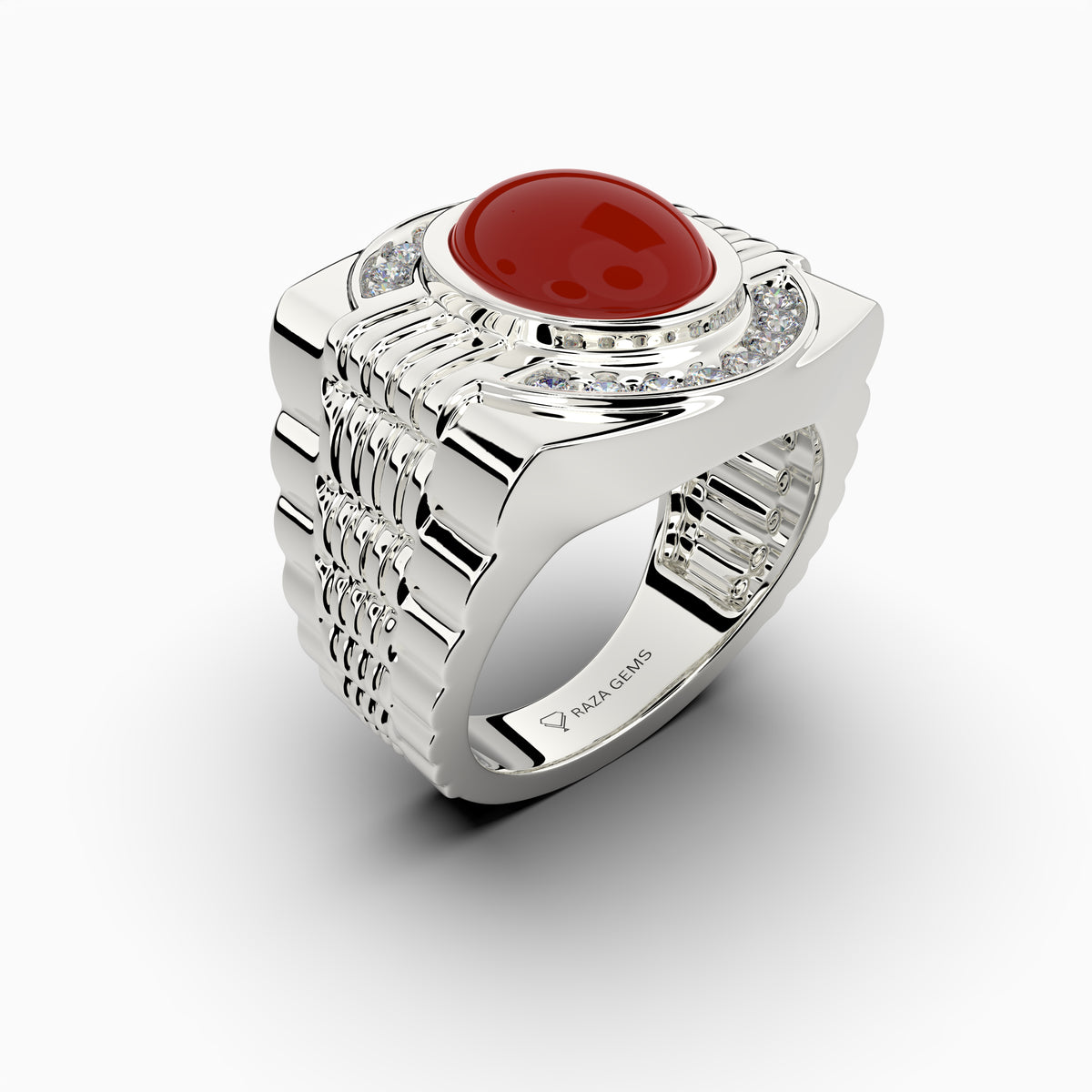 Original Aqeeq Stone Ring for Men & Women - Autumn