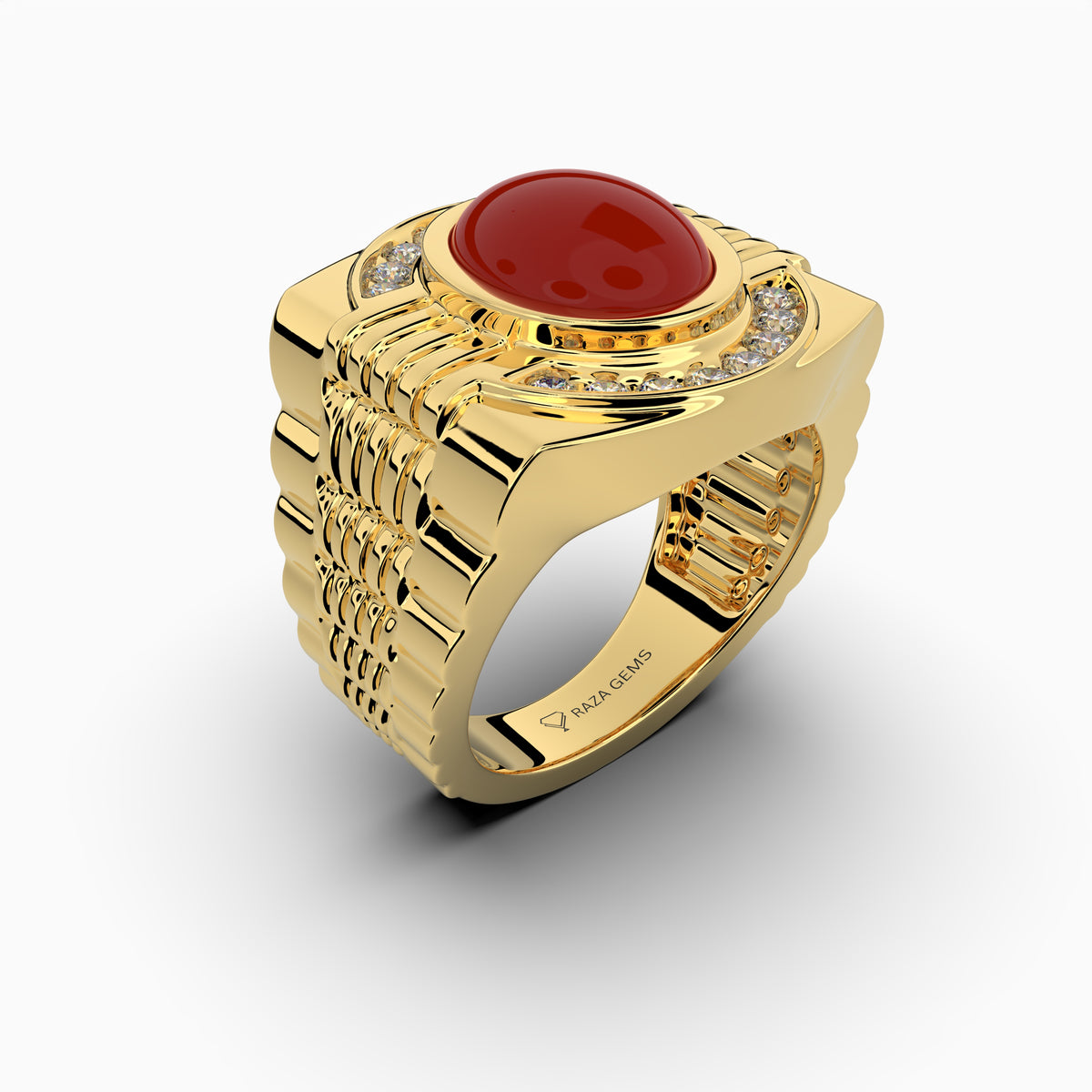 Original Aqeeq Stone Ring for Men & Women - Autumn