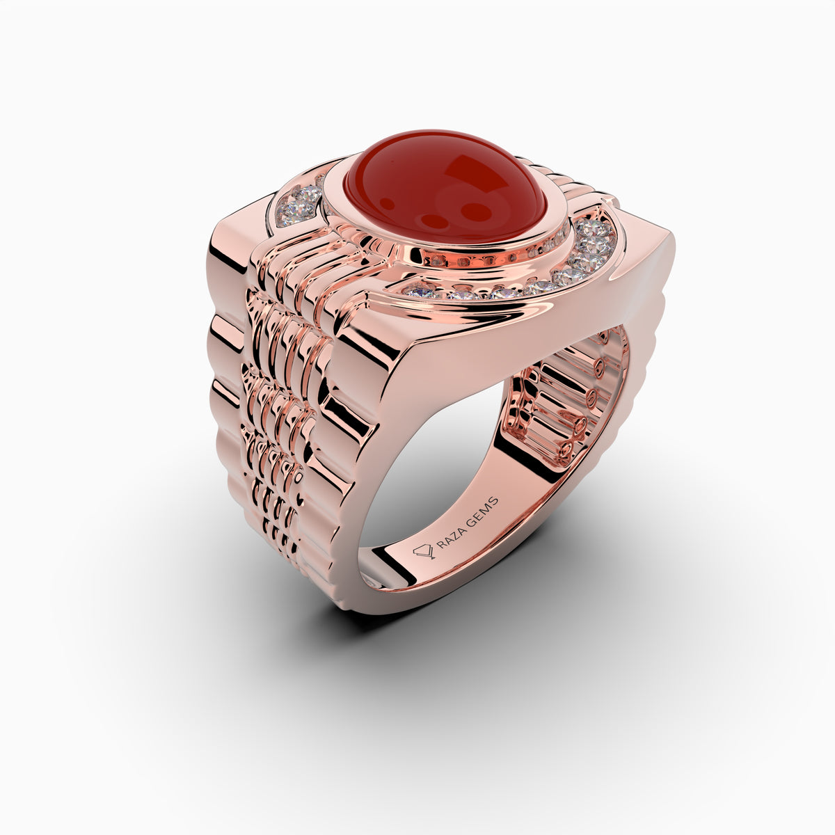 Original Aqeeq Stone Ring for Men & Women - Autumn