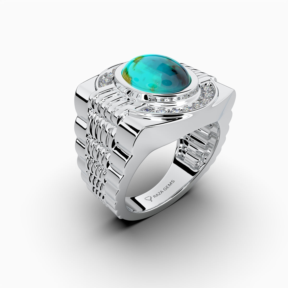 Original Feroza Stone Ring for Men & Women - Brooklyn