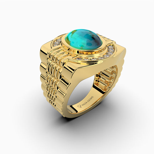 Original Feroza Stone Ring for Men & Women - Brooklyn