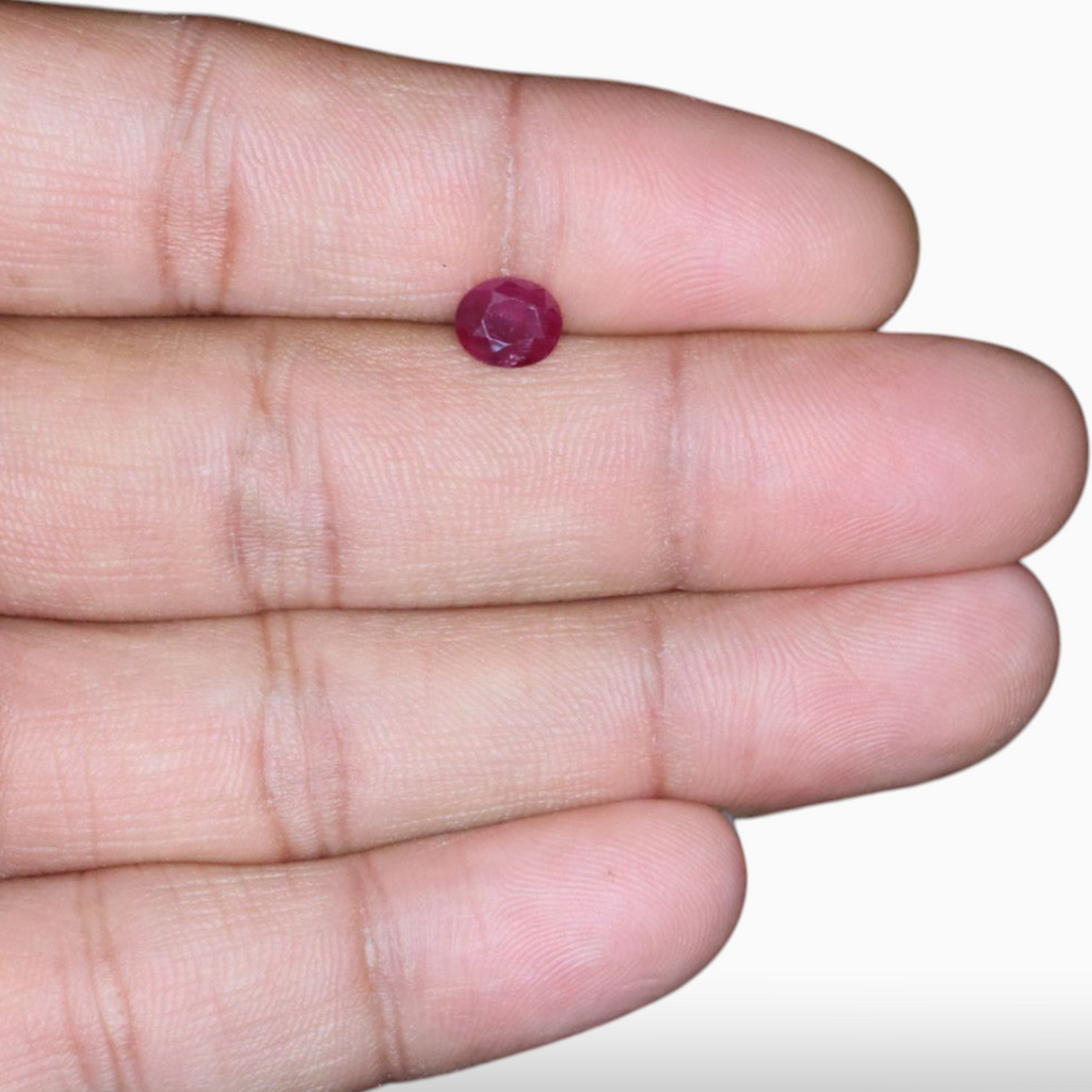 Original Pink Rubies In Oval Shape 1.25 Carats 6.9x5.8mm Size